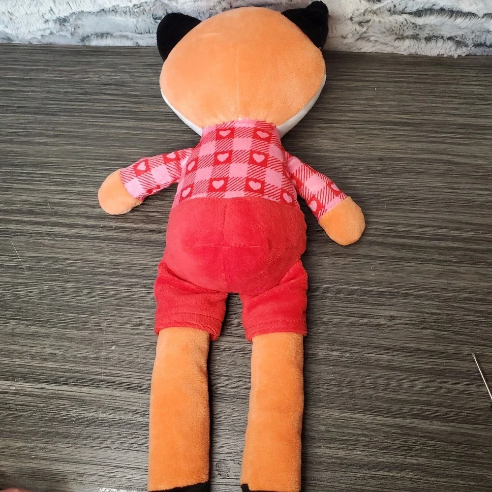 Create Imagine Valentine's Day Adorable Fox In Red Outfit Plush W/Rattle Crinkle